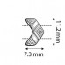 Cymbal ™ Bead Substitute / Cuenta de metal DQ - Koudouro para Chevron Duo - Bronce viejo